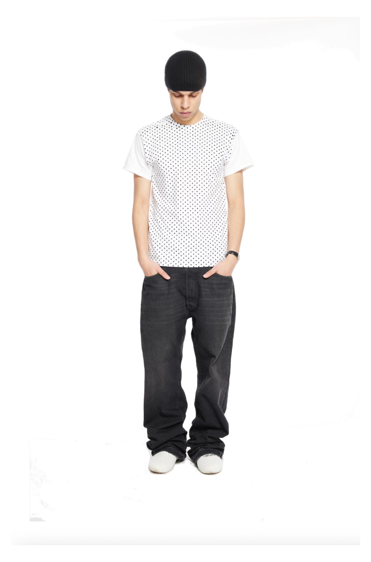 perforated print t - white