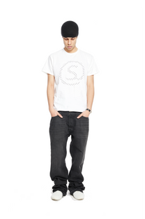 dotted logo t - white