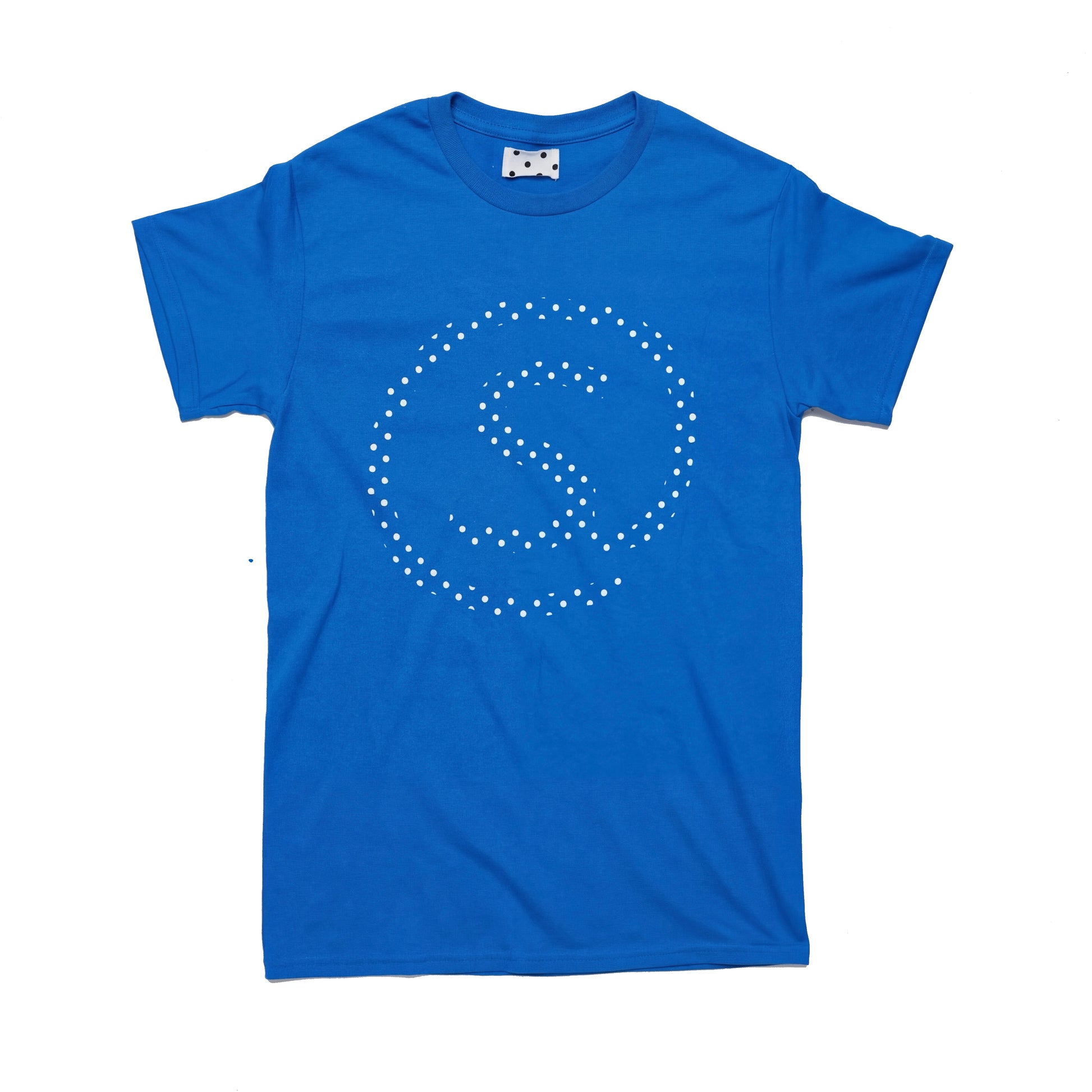 dotted logo t - blue