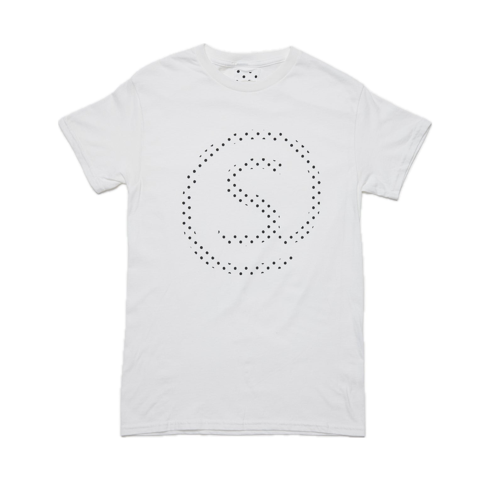 dotted logo t - white
